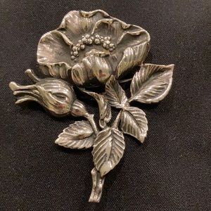 Large Vintage Flower Pin